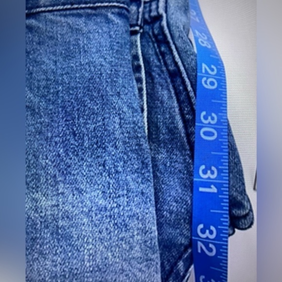 Y&R Men’s Blue Distressed Ribbed Knee Patched Jeans Size 34/32 New - Picture 9 of 11